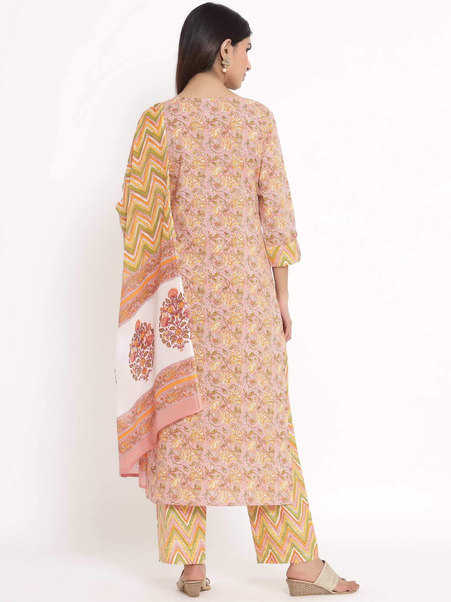 Zayla Floral Print Kurta, Trouser/Pant & Dupatta Set - A Perfect Blend of Tradition and Trend