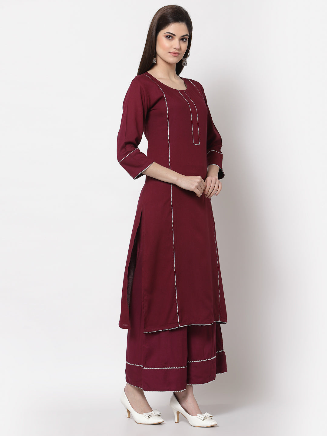 Zayla Women's Viscose Rayon Kurta Palazzo Set - Comfort and Style Redefined