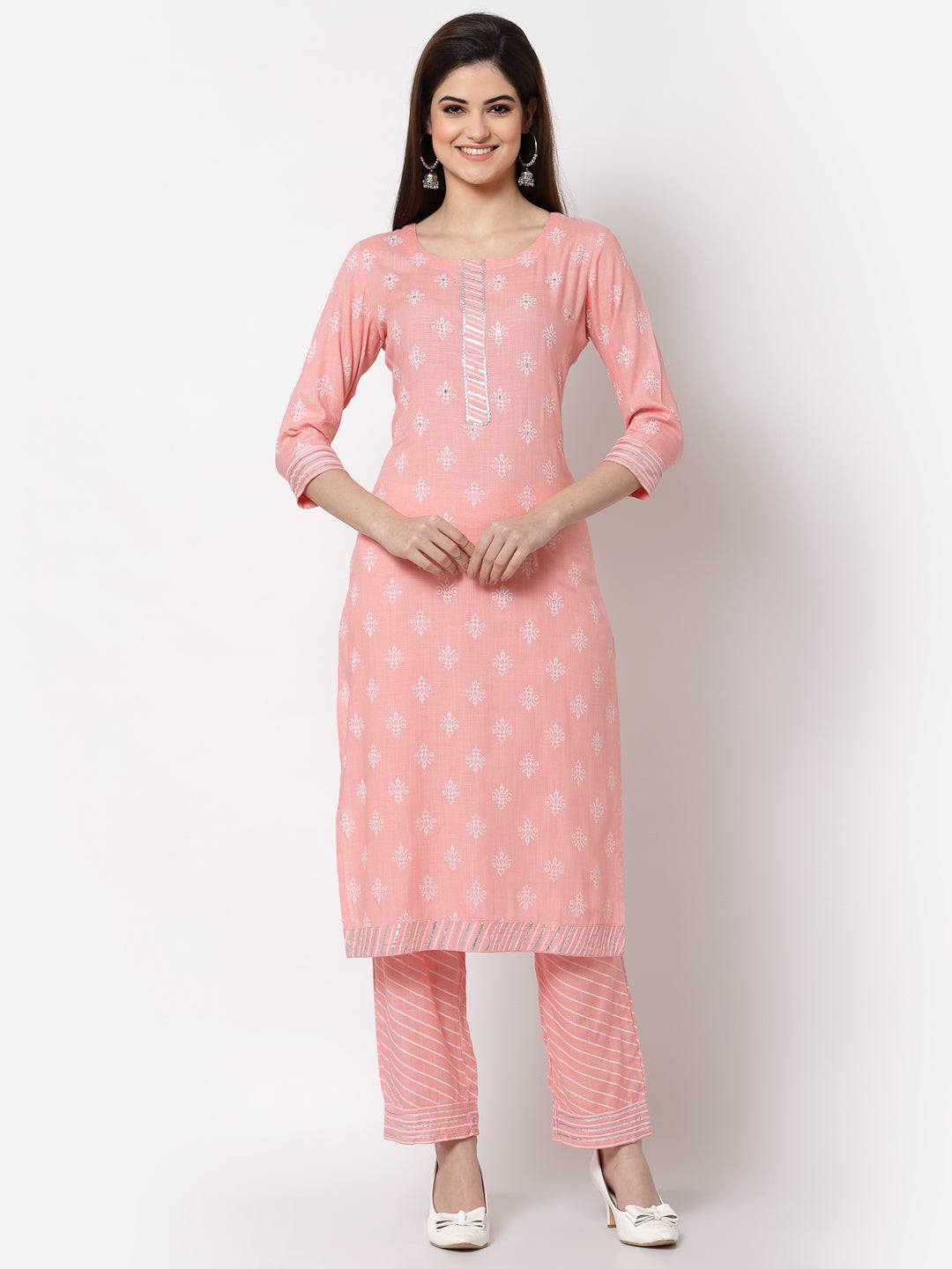 Zayla Embroidered Rayon Kurta Palazzo Set - A Timeless Classic