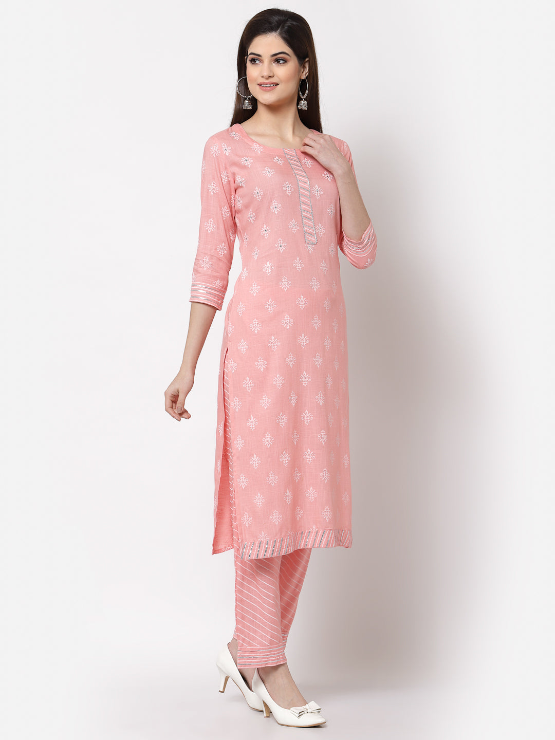 Zayla Embroidered Rayon Kurta Palazzo Set - A Timeless Classic