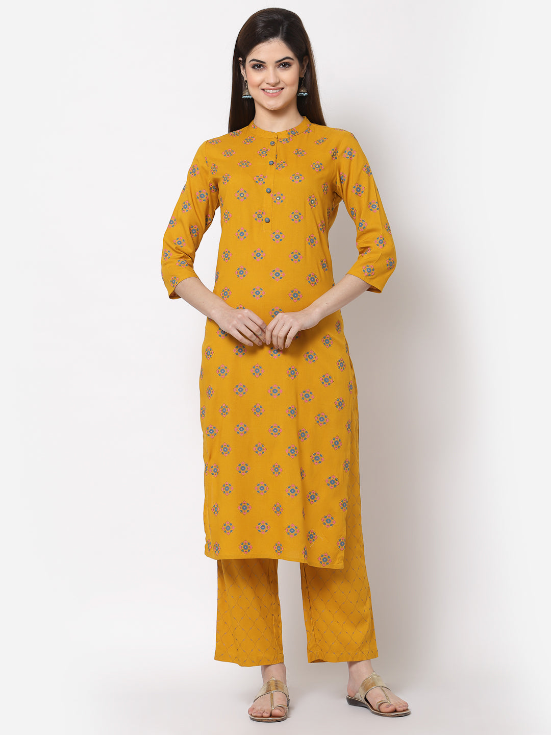 Zayla Printed Straight Kurta Set - Comfort and Style Redefined