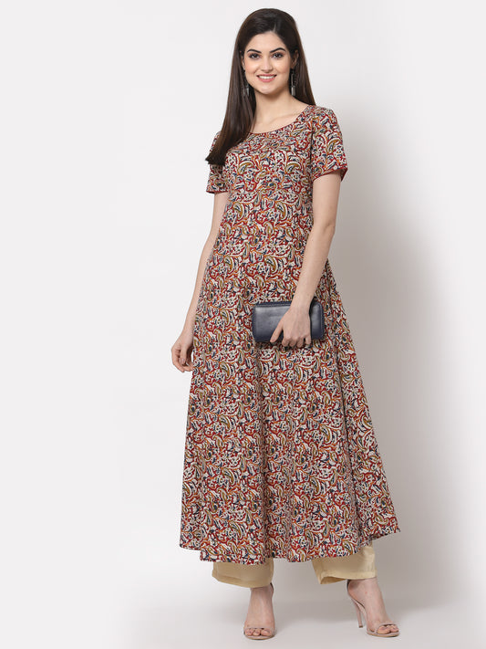 Zayla Indian Print Fit & Flare Dress - Effortless Style and Elegance