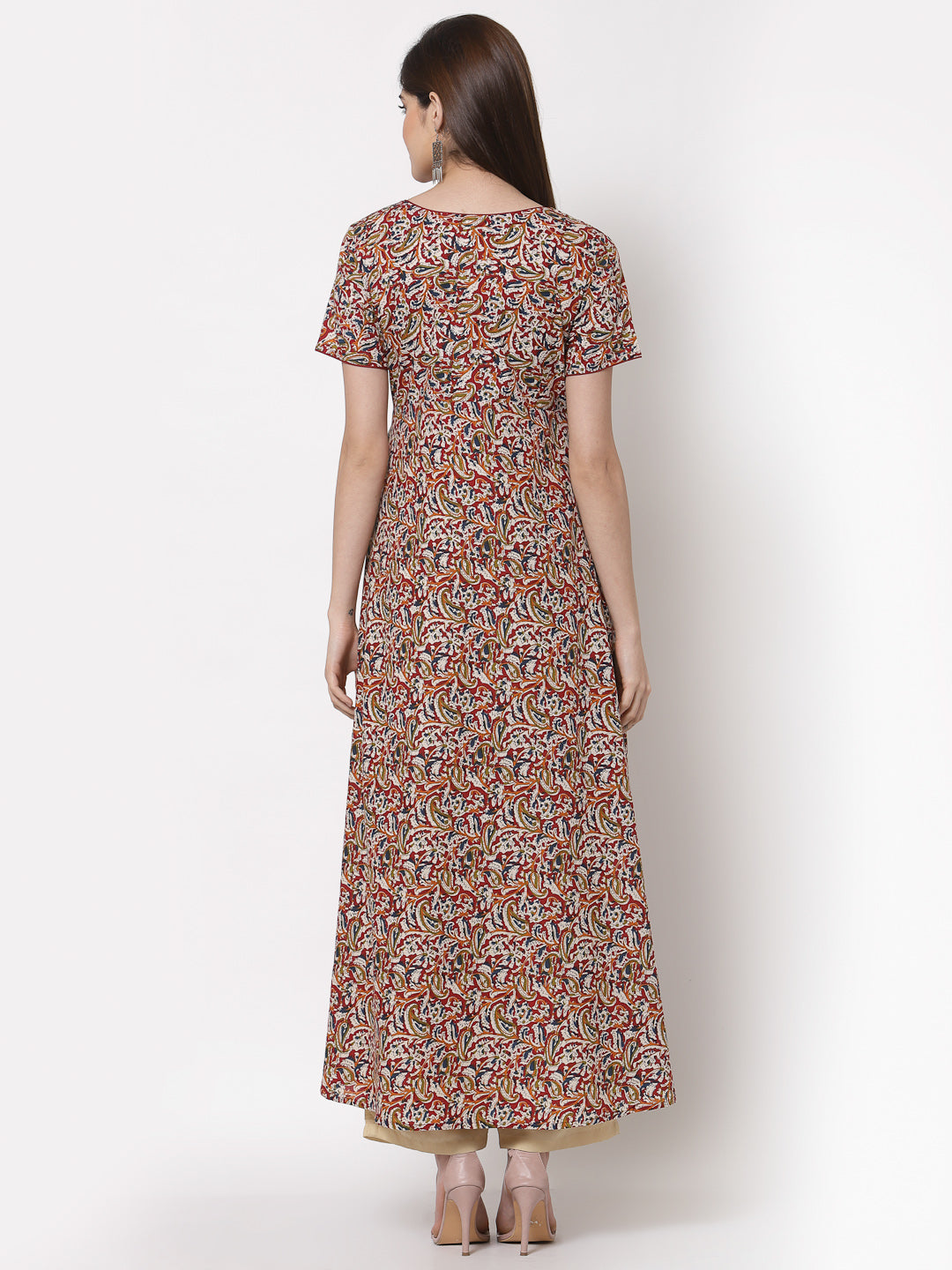 Zayla Indian Print Fit & Flare Dress - Effortless Style and Elegance