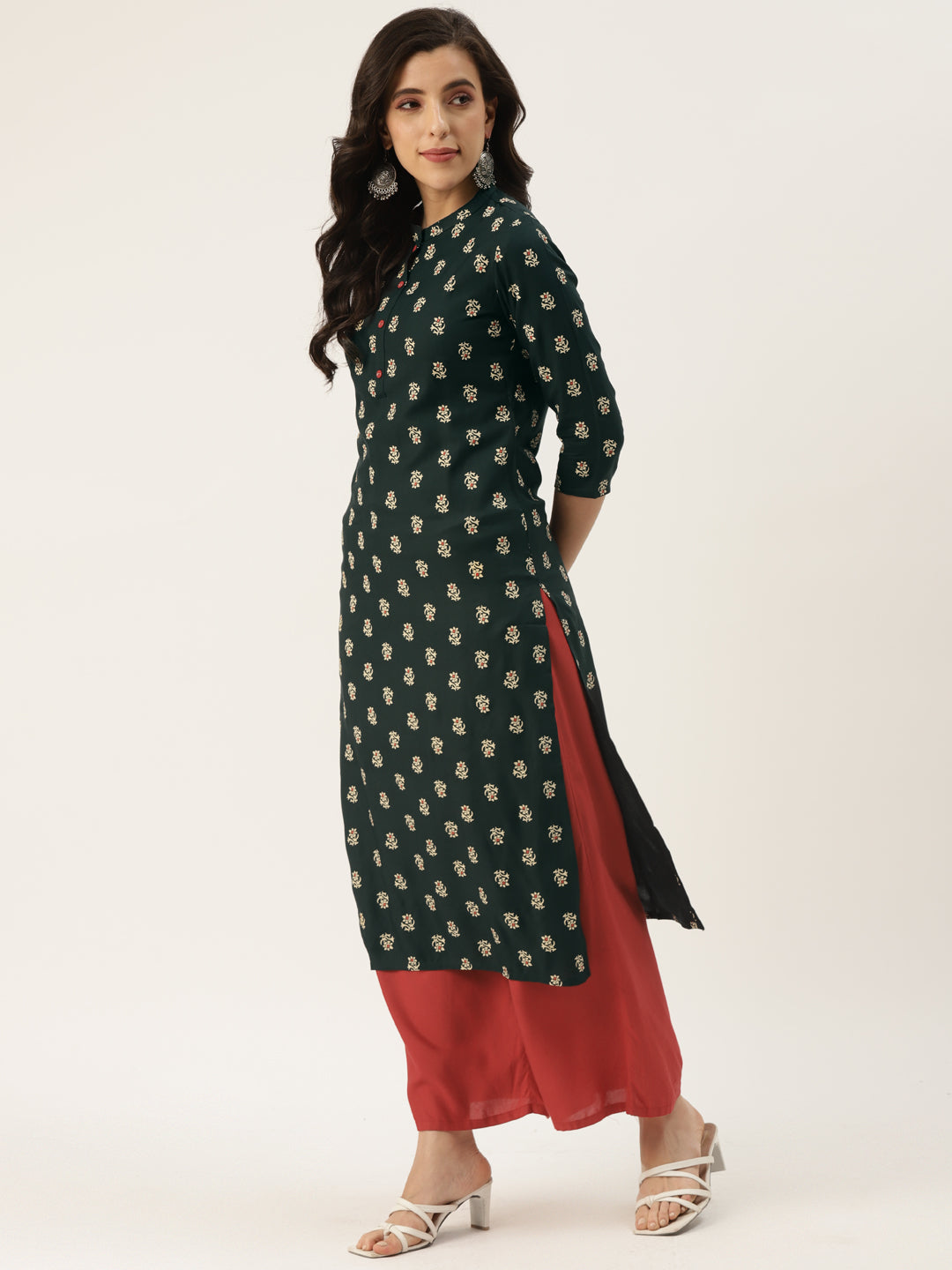 Zayla Floral Print Straight Kurta - Timeless Elegance, Modern Comfort