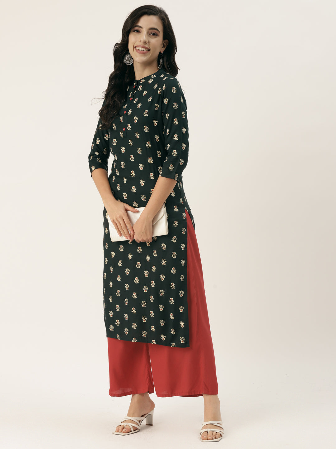 Zayla Floral Print Straight Kurta - Timeless Elegance, Modern Comfort