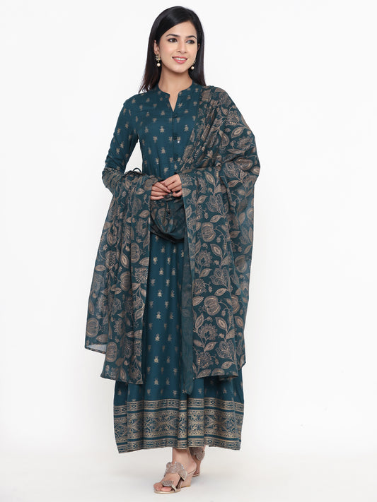 Zayla Women's Embroidered Rayon Kurta Palazzo Set with Chiffon Dupatta - A Perfect Fusion of Style and Comfort